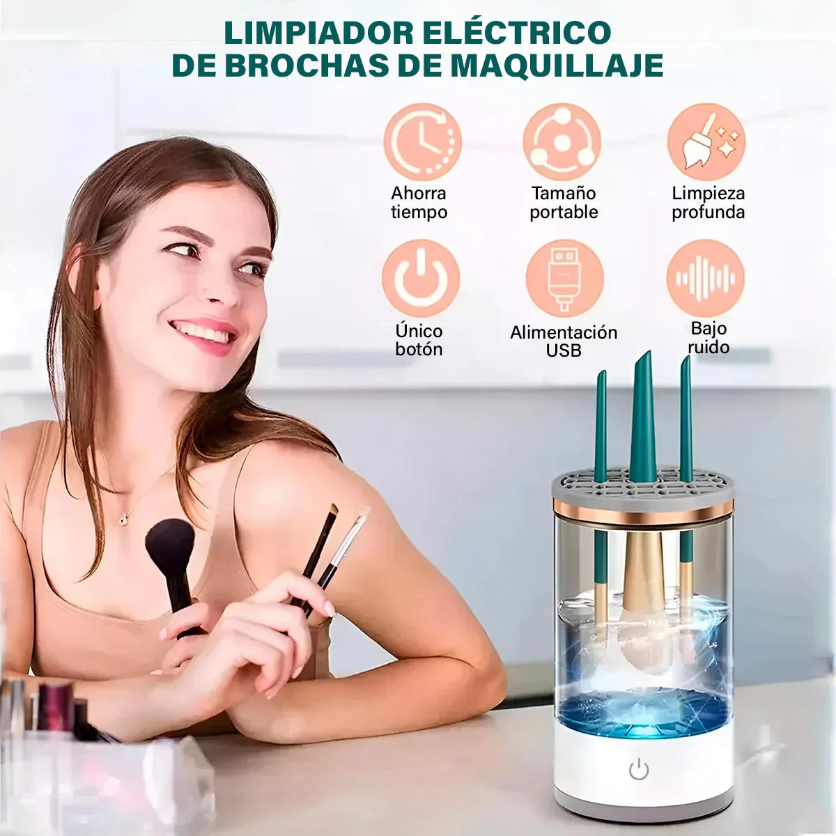 BrushCleaner Pro® - Limpiador De Brochas Electrico + Ebook gratis
